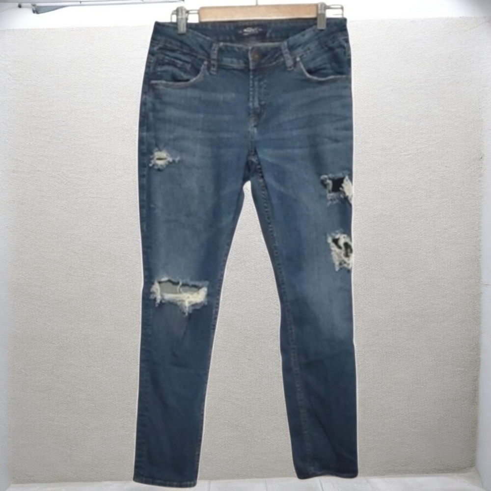 Silver Jeans Co Jeans Mens Sz 29 Blue Stylish Distressed Ripped Sam